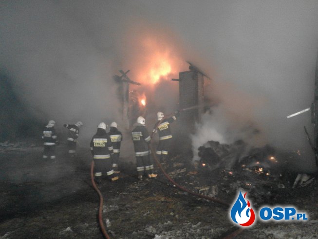 Pożar stodoły w miejscowości Grozimy gm. Grajewo OSP Ochotnicza Straż Pożarna