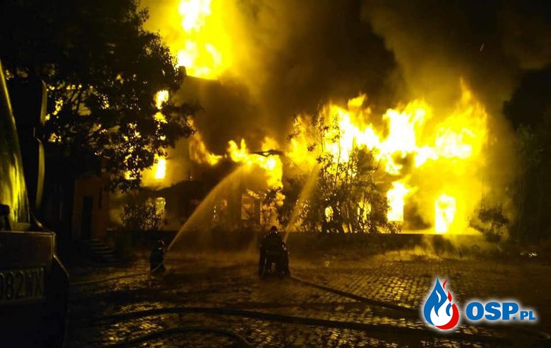 Nocny pożar w Poznaniu. Ewakuowano 50 osób!  OSP Ochotnicza Straż Pożarna