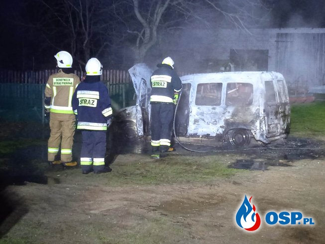 Pożar samochodu Jurzyn OSP Ochotnicza Straż Pożarna