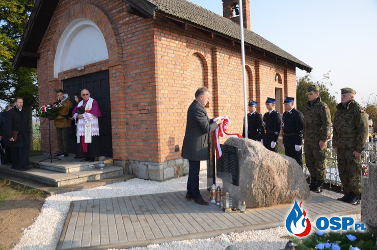 Obchody 100-lecia Odzyskania przez Polskę Niepodległości - kościół parafialny OSP Ochotnicza Straż Pożarna
