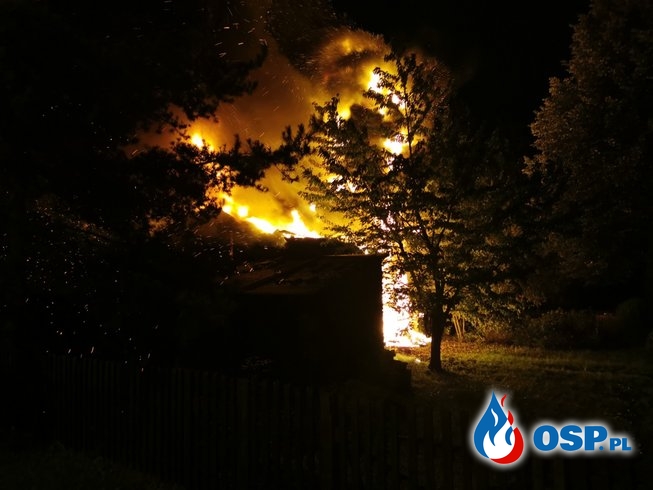 Katowice: Pożar budynku gospodarczego OSP Ochotnicza Straż Pożarna