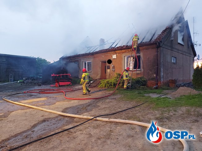Tragiczny pożar domu w Silginach. Zginęły dwie osoby. OSP Ochotnicza Straż Pożarna