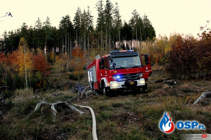 Jelenia Góra: Pożar ściółki leśnej w okolicach ul. Łącznej. OSP Ochotnicza Straż Pożarna