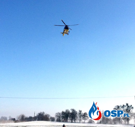 Zabezpieczenie lądowiska dla helikoptera LPR OSP Ochotnicza Straż Pożarna