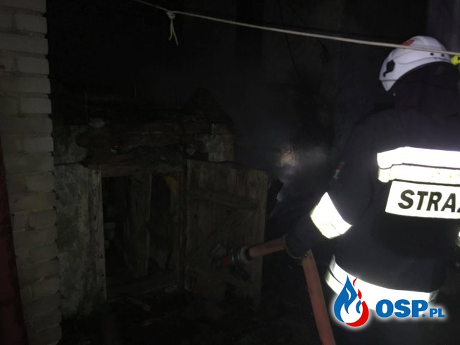 Pożar piwnicy w Glinojecku OSP Ochotnicza Straż Pożarna