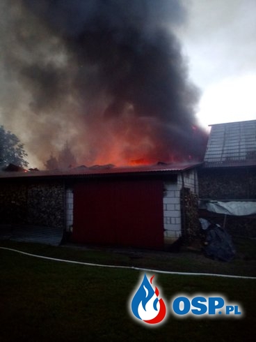 Budynek, ciągniki i maszyny rolnicze spłonęły w pożarze na Lubelszczyźnie OSP Ochotnicza Straż Pożarna