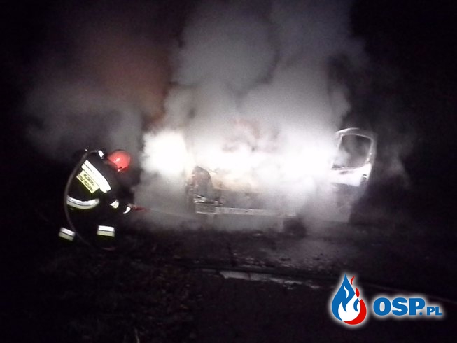 Pożar samochodu w Wólce Kikolskiej  25.10.2016 OSP Ochotnicza Straż Pożarna