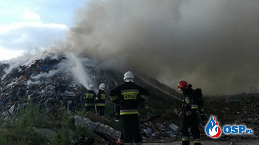 Duży pożar wysypiska śmieci OSP Ochotnicza Straż Pożarna