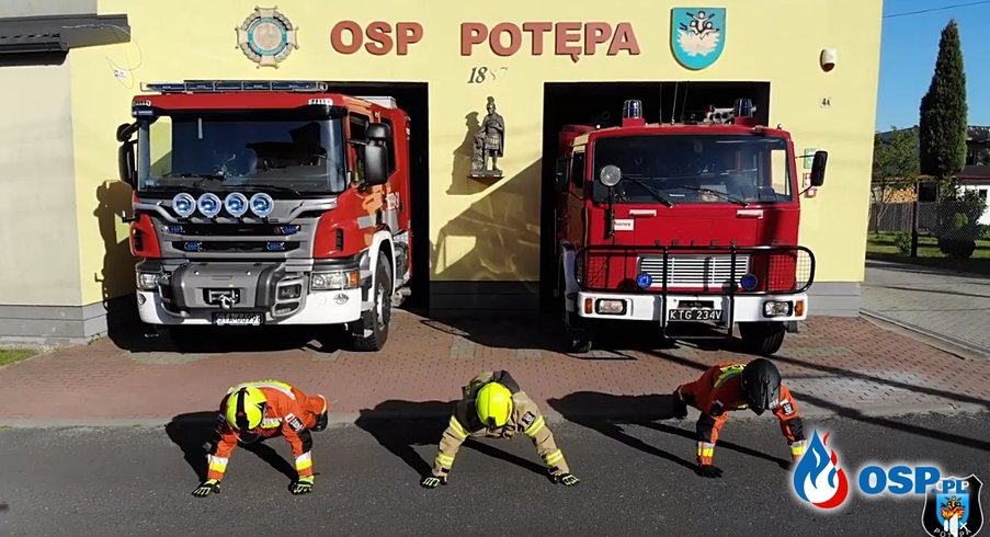 #GaszynChallenge dla Wojtusia. Strażacy z całej Polski "pompują" i pomagają. OSP Ochotnicza Straż Pożarna
