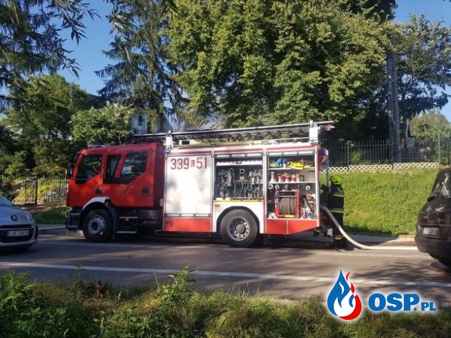 Akcja gaśnicza zmieniła się w walkę o życie samobójcy OSP Ochotnicza Straż Pożarna
