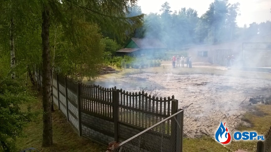 Pożar i Pompowanie brudnej wody ze studni OSP Ochotnicza Straż Pożarna