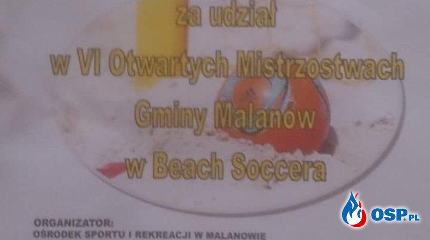 Zawody w Beach Soccera OSP Ochotnicza Straż Pożarna