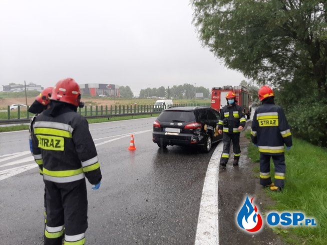 Kolizja dwóch samochodów osobowych na DK7 - 16 czerwca 2020r. OSP Ochotnicza Straż Pożarna