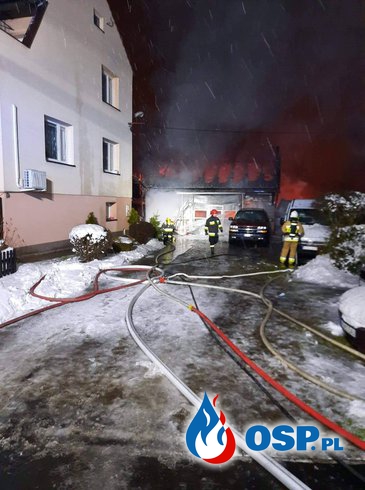 Pożar garażu w Libertowie OSP Ochotnicza Straż Pożarna