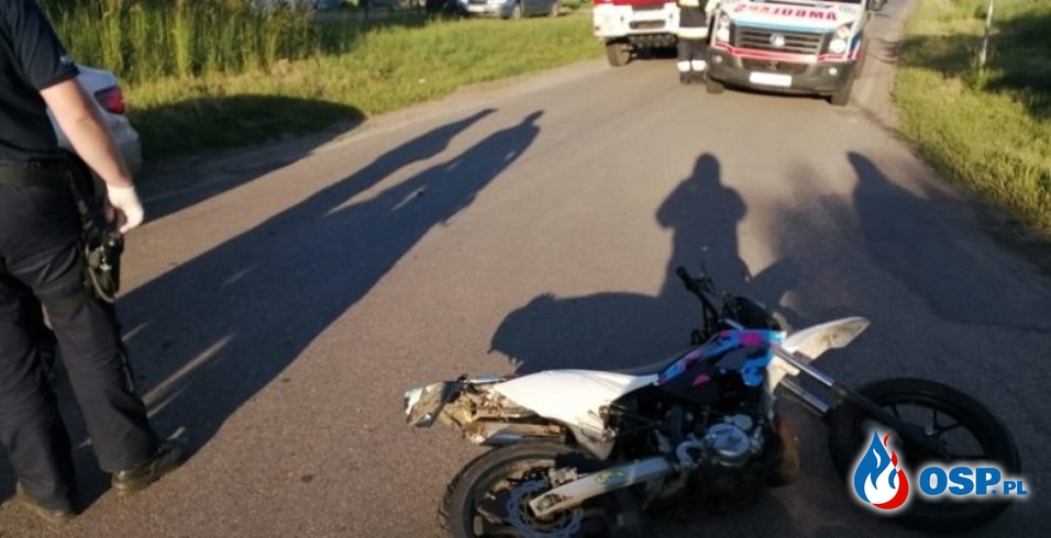 Pierwoszewo – wypadek drogowy, poszkodowany motocyklista OSP Ochotnicza Straż Pożarna