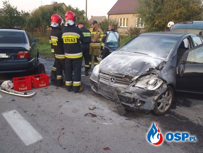Wypadek dwóch samochodów – Różanna OSP Ochotnicza Straż Pożarna