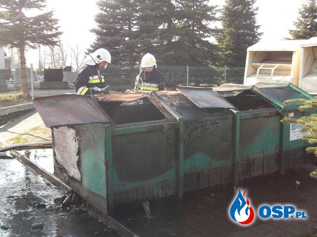 Pożar kontenera na śmieci OSP Ochotnicza Straż Pożarna
