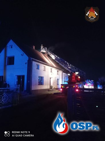 07/2021 Pożar sadzy w kominie w budynku jednorodzinnym w Czeskiej Wsi OSP Ochotnicza Straż Pożarna