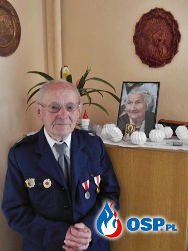 Druh Kazimierz z OSP Wyszyna skończył 100 lat! Od 83 lat służy w OSP. OSP Ochotnicza Straż Pożarna