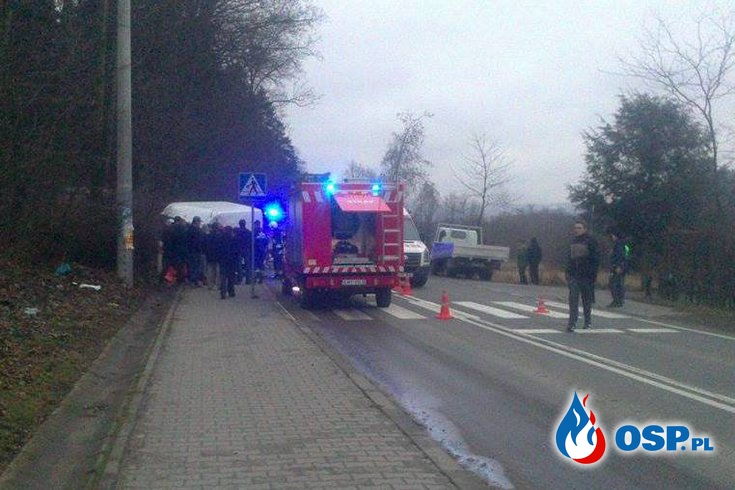 Wypadek w Biertowicach - DW956 OSP Ochotnicza Straż Pożarna