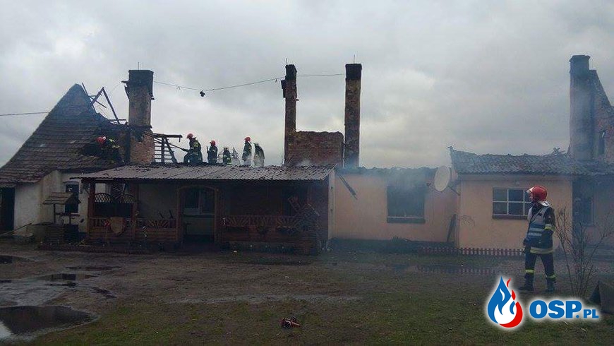 Spłonął budynek mieszkalny OSP Ochotnicza Straż Pożarna