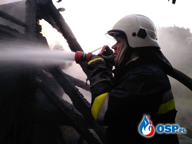 Pożar budynku gospodarczego i mieszkalnego w Podkantorówce OSP Ochotnicza Straż Pożarna
