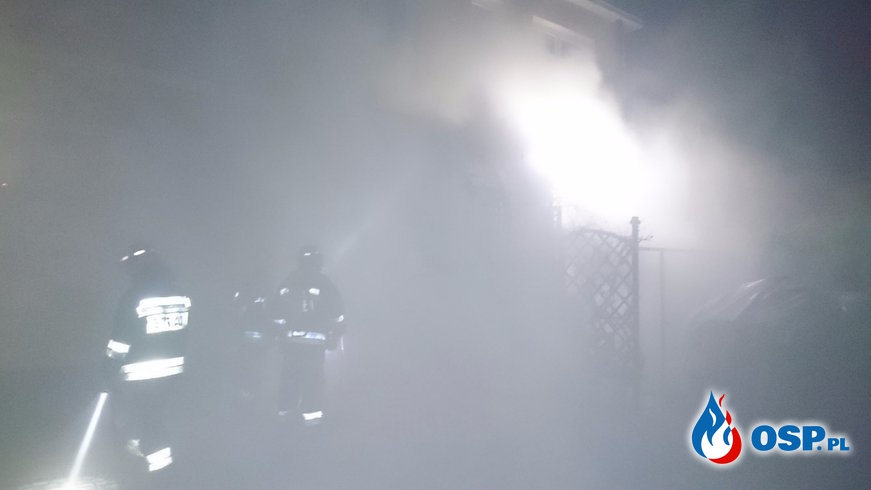 Pożar domu Nowe Miasto ul. Kościelna OSP Ochotnicza Straż Pożarna