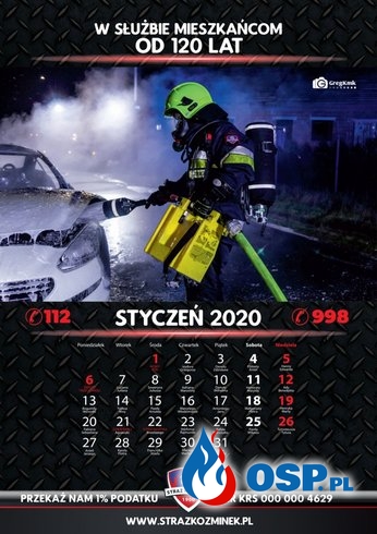 Kalendarz STRAŻ KOŹMINEK 2020 OSP Ochotnicza Straż Pożarna