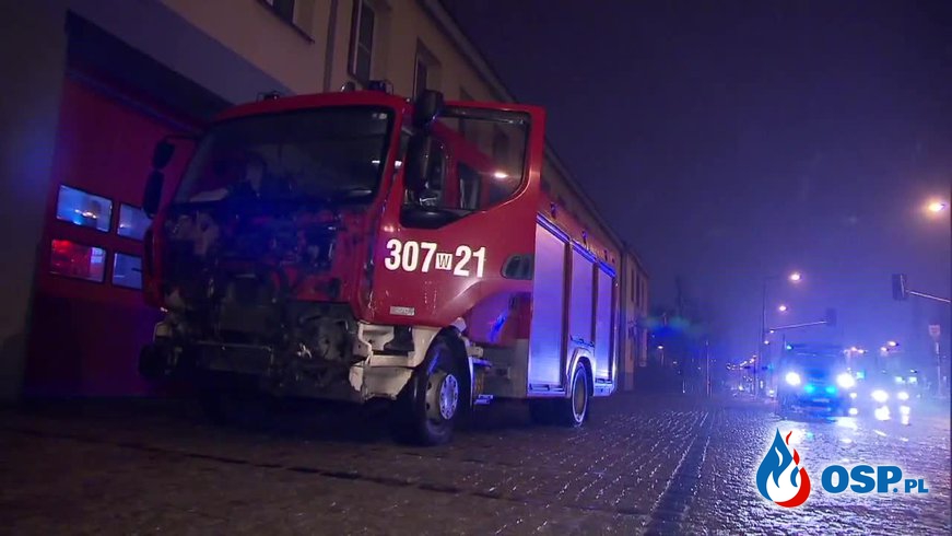 Zniszczony wóz strażacki, dziecko w szpitalu. Skończyło się na kolizji. OSP Ochotnicza Straż Pożarna