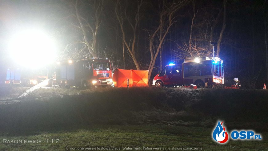Dwóch strażaków OSP zginęło w nocnym wypadku drogowym. OSP Ochotnicza Straż Pożarna