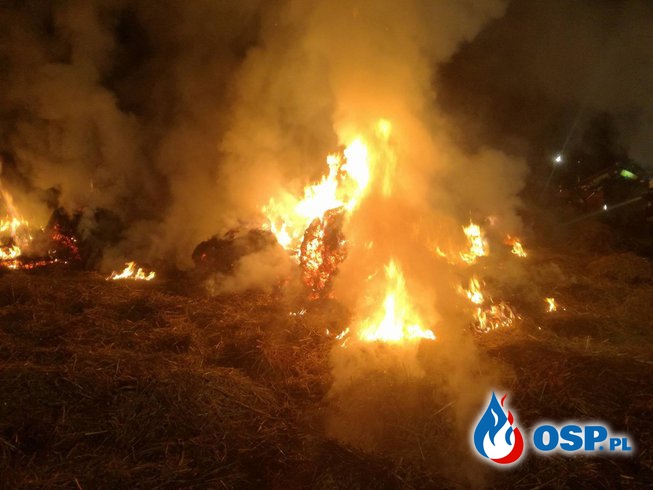 Pożar słomy Kanice OSP Ochotnicza Straż Pożarna