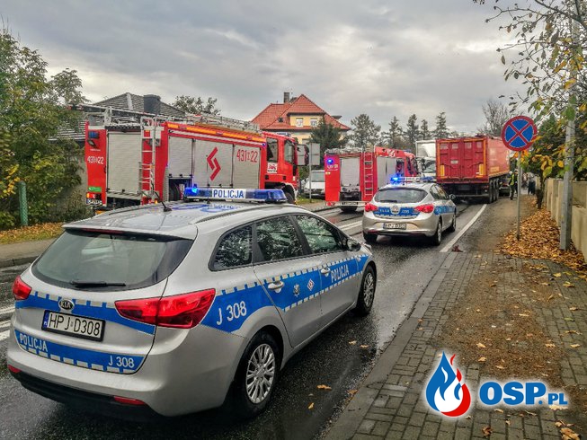 Zderzenie dwóch samochodów ciężarowych na dk 11 OSP Ochotnicza Straż Pożarna