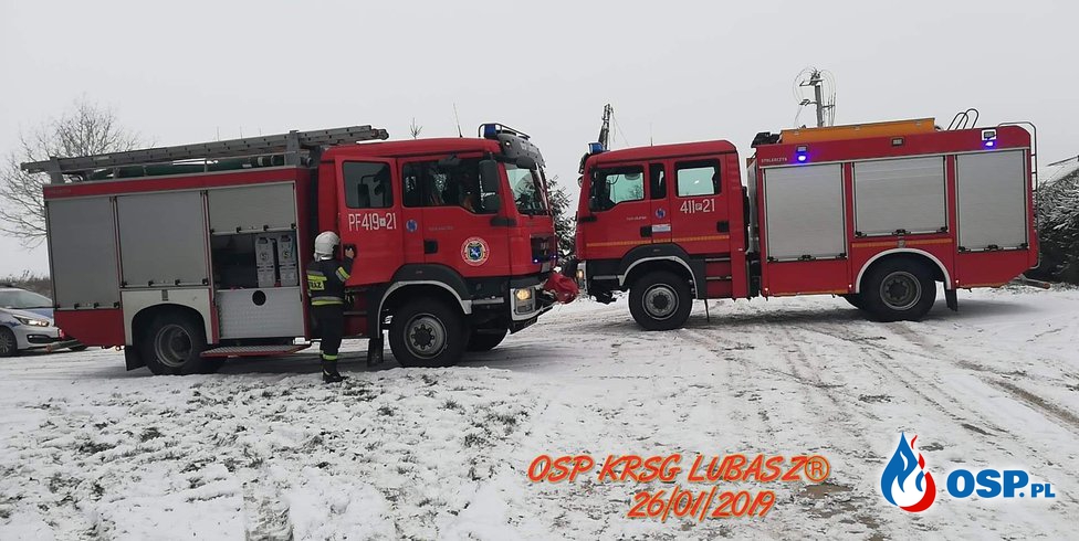 Kolizja dwóch samochodów osobowych OSP Ochotnicza Straż Pożarna