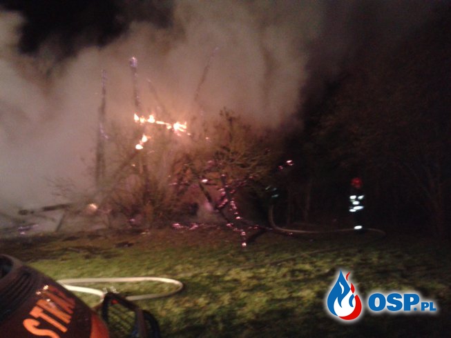 Pożar stodoły w Paprotnie OSP Ochotnicza Straż Pożarna