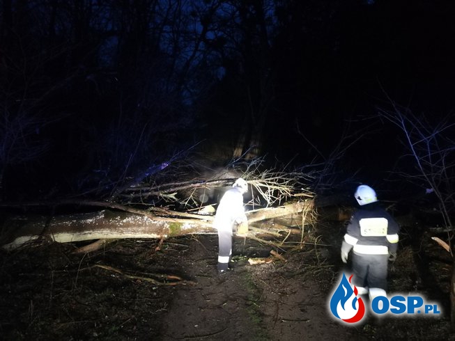 Zablokowana droga gminna OSP Ochotnicza Straż Pożarna