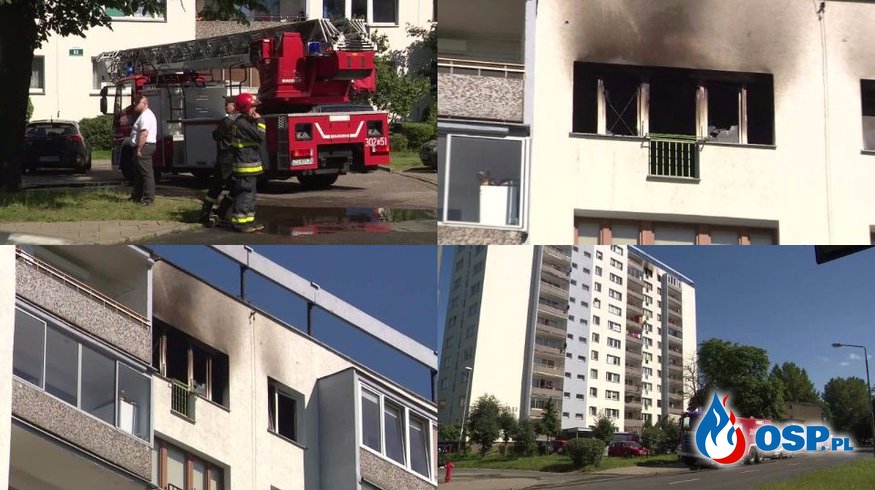 Dwie osoby zginęły w pożarze mieszkania w Szczecinie. OSP Ochotnicza Straż Pożarna