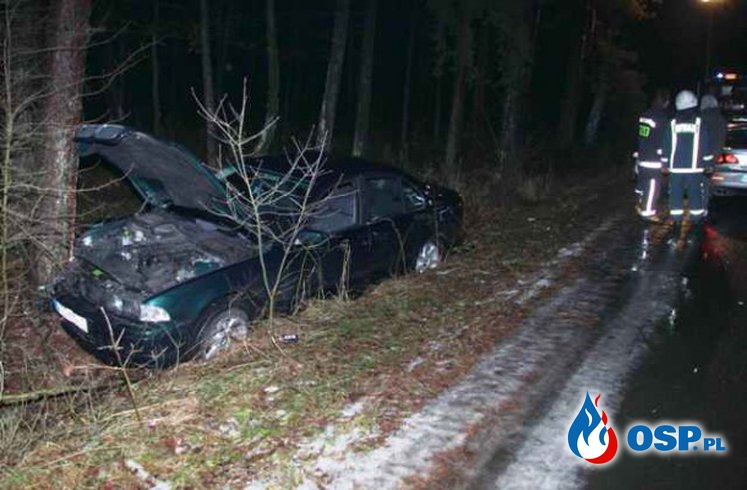 Wypadek samochodu OSP Ochotnicza Straż Pożarna