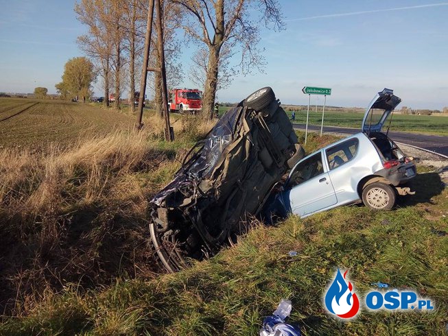 Groźny Wypadek na trasie Jakubowice - Gródczany OSP Ochotnicza Straż Pożarna