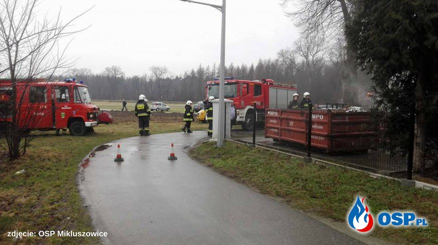 pożar kontenera w Mikluszowicach OSP Ochotnicza Straż Pożarna