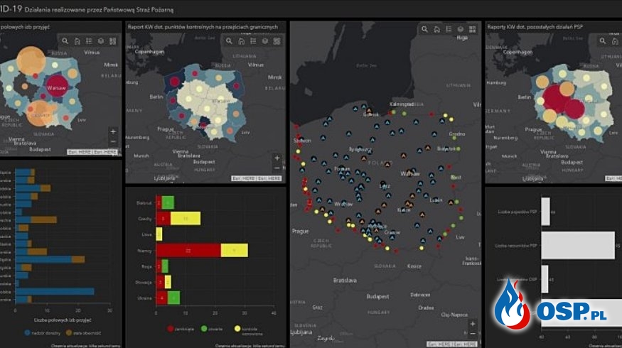 PSP uruchomiła interaktywną mapę działań w związku z koronawirusem OSP Ochotnicza Straż Pożarna