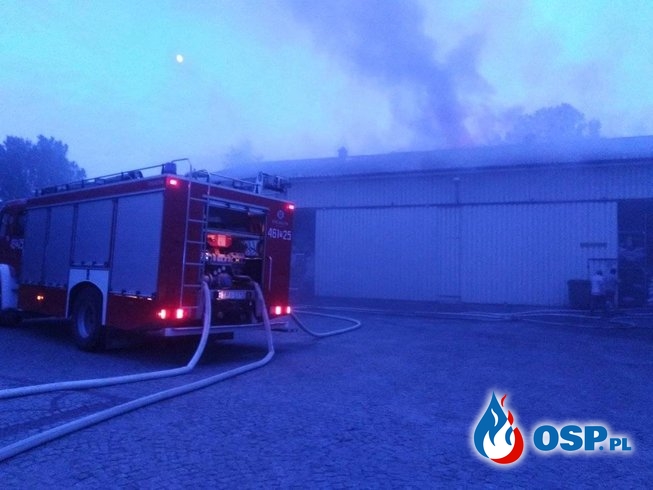 Nocny pożar magazynu ziół w Koperni. Na miejscu ponad 20 zastępów strażaków. OSP Ochotnicza Straż Pożarna