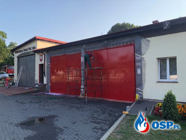 Nowe, piękne oblicze bram garażowych w OSP Bobolice! OSP Ochotnicza Straż Pożarna
