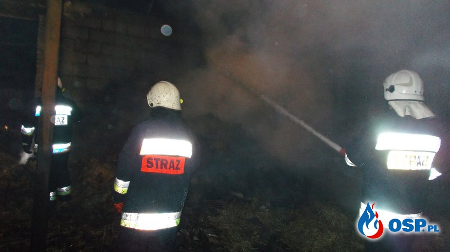 Pożar Stodoły- Gołas 07.02.2016 OSP Ochotnicza Straż Pożarna