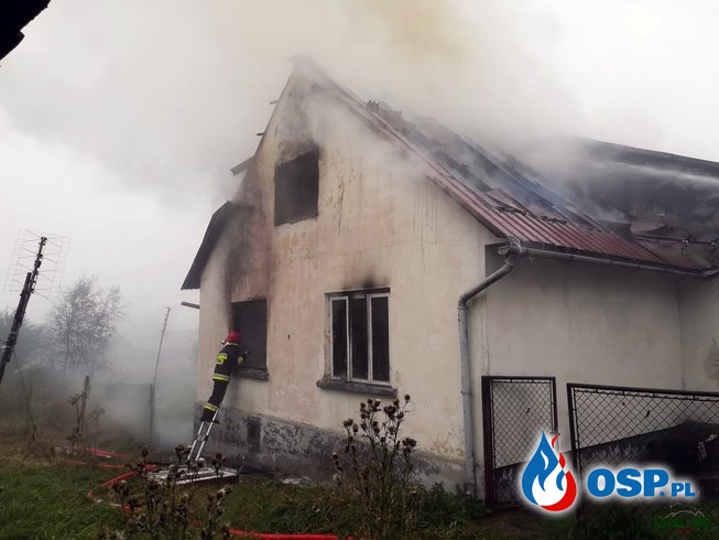 Mężczyzna zginął w pożarze domu pod Nowym Targiem OSP Ochotnicza Straż Pożarna
