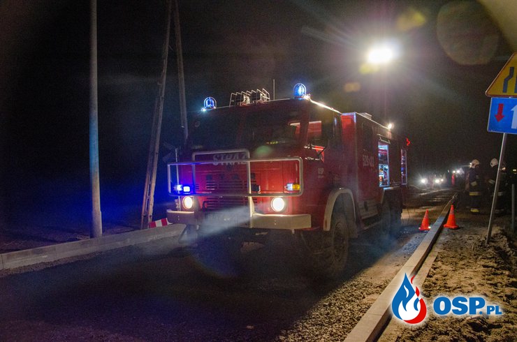 17.11.2018 r. godz. 17.05 Kolizja na przejeździe kolejowym OSP Ochotnicza Straż Pożarna