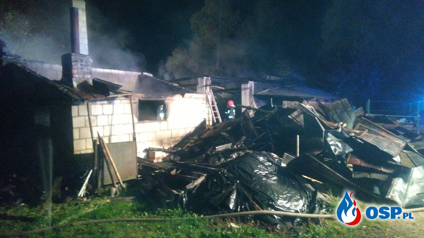 Spłonął budynek gospodarczy w Szumowie OSP Ochotnicza Straż Pożarna