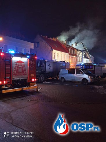 Groźny pożar kamienicy w Sulęcinie. Kilka rodzin zostało bez dachu nad głową. OSP Ochotnicza Straż Pożarna