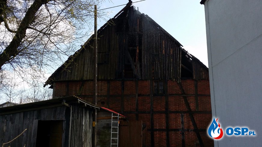 Pożar stodoły w miejscowości Gosław OSP Ochotnicza Straż Pożarna