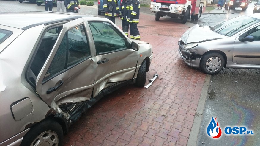 Zderzenie dwóch samochodów w Słupi pod Kępnem OSP Ochotnicza Straż Pożarna