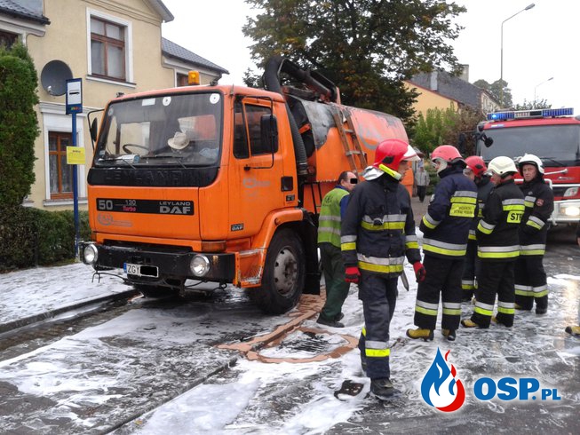 Pożar pojazdu - zamiatarki OSP Ochotnicza Straż Pożarna